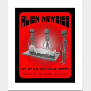 Alien Newbies - Red and Black Posters and Art